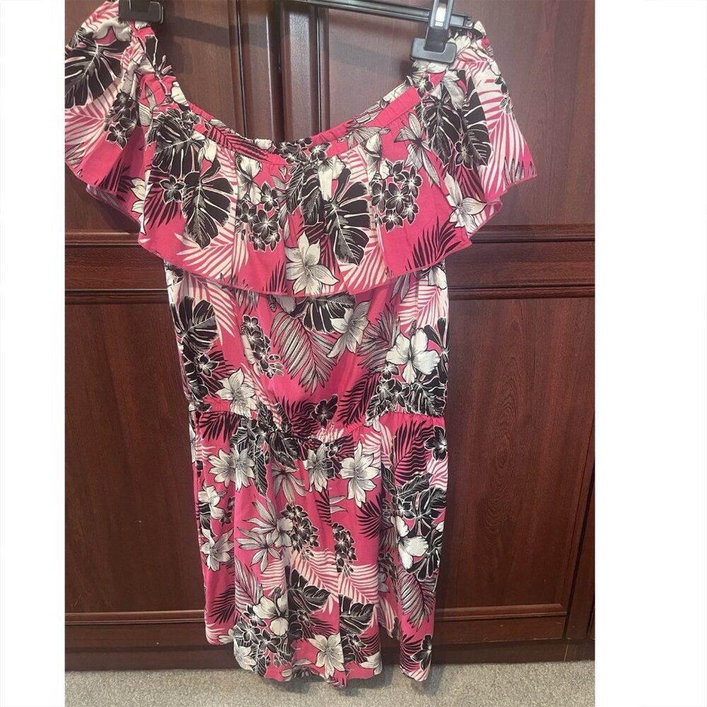 Peacocks UK 14 Bandeau Play suit Shorts 1 Piece Pink Floral - Picture 3 of 8
